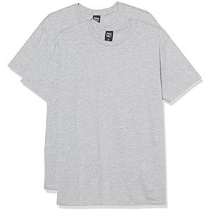 Hanes Mannen Nano Premium katoenen T-shirt (pak van 2), Licht staal, XXL