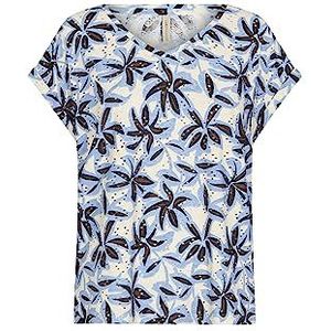 SOYACONCEPT Dames SC-INGELA AOP 16 T-shirt, blauw, medium, blauw, M