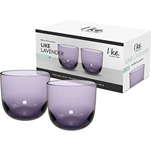 Villeroy & Boch – Like Lavender waterglas set 2dlg., gekleurd glas paars, inhoud 280ml