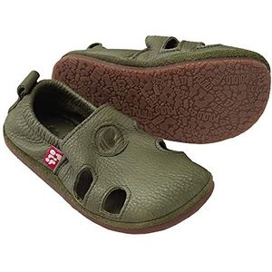Pololo Kinderschoenen blote voeten effen outdoor, groene schoenen voor kinderen, slippers, groen, 21 EU