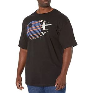 STAR WARS Rebel Flyby Graphic T-shirt voor heren, Zwart, M