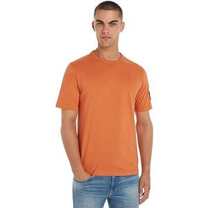 Calvin Klein Jeans S/S gebreide tops voor heren, Oranje (verbrande klei), XXS