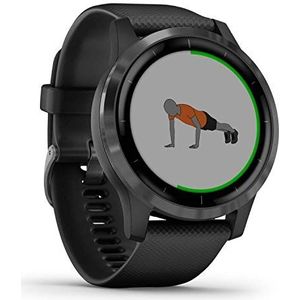 Garmin - waterdichte GPS-fitness-smartwatch met trainingsplannen en geanimeerde oefeningen. Hartslagmeting, 20 sportapps, 8 dagen batterijduur, contactloos betalen (Gereviseerd)