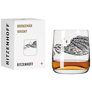 Ritzenhoff BRONZEMÄR whiskyglas #2 van Olaf Hajec, van kristalglas, 402 ml, vaatwasmachinebestendig, in geschenkverpakking, 3548003