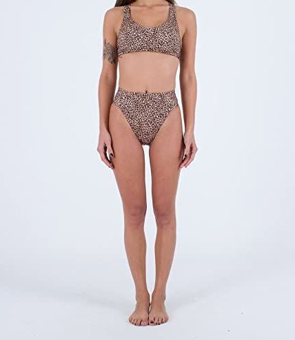 Hurley Max Leopard Moderate Tab Side Bikinibroekje
