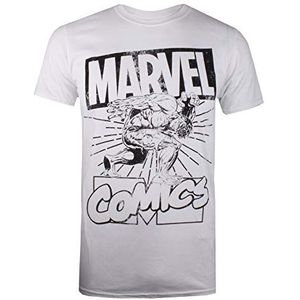MARVEL Heren Hulk Lift T - Shirt - wit - XL