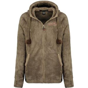 Geographical Norway Tilda Lady Warme fleece voor dames, met ritssluiting, herfst, winter, lente, warm, lange mouwen, trui, bont, zacht, comfortabel, outdoor (taupeXL), Taupe, XL