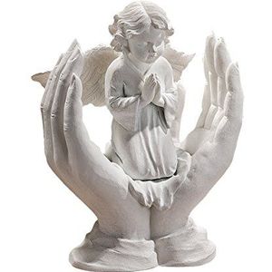 Design Toscano gebede van een engel - figuur van kunstharsgebonden marmer, afmetingen: 7,5 x 4 x 12,5 cm