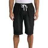 JP 1880 - Bermuda - Zwart - Voorgewassen Denim Look - 4 Zakken - Losse Pasvorm