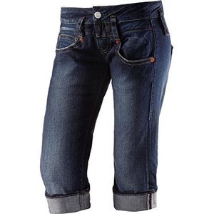 Herrlicher Dames Capri jeansbroek normale tailleband 5113 D9900 Pitch Short Denim Stretch, blauw (Clean 051), 32
