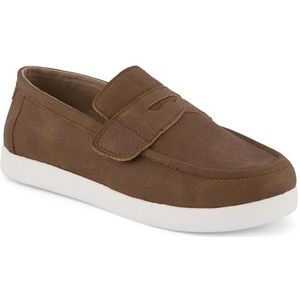 TOMS Oliver Loafer Flat voor jongens, Toffee Microsuede, 13