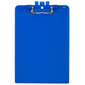Snopake A4 Blauw Klembord met pennenhouder, Heavy Duty Ergonomische Metalen Clip en Opknoping Gat [Pack van 1] 15886