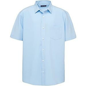 Nautica unisex - Volwassen School Uniform Short Sleeve Performance Oxford Button-down Shirt Shirt met knopen, Taurus blauw, XL