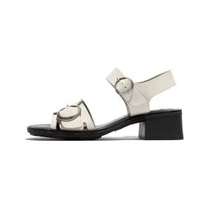 Fly London EBLI238FLY damessandaal, wit/zwart, maat 36, Wit Zwart, 36 EU