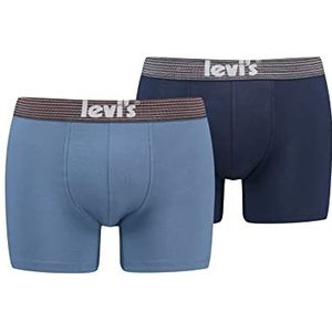 Levi's Offbeat Stripe Boxershort voor heren, Blue Combo, M