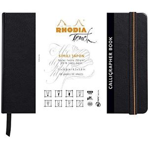 RHODIA Touch 116124C Notitieboek, A5, 64 pagina's, kunstpapier, Japans, eenkleurig, ivoor, 250 g/m, voor tekeningen met Chinese inkt en natte werkzaamheden