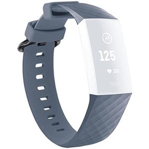 mumbi Vervangende armband compatibel met Fitbit Charge 3 4 Fitness Sport siliconen band, maat S, paars, lila, Kleine, Modern