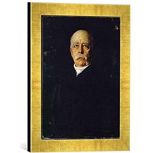 Ingelijste foto van Franz Seraph van Lenbach ""Otto van Bismarck/Gem.v.Lenbach"", kunstdruk in hoogwaardige handgemaakte fotolijst, 30x40 cm, Gold Raya