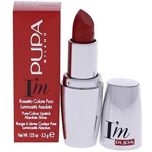 Pupa Milano I Am Pure-Color Lippenstift 302 Sizzling Orange voor dames, 0,123 oz, 1 stuk