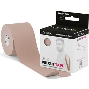 Kintex Kinesiologie Tape voorgesneden, 20 strips á 25 cm x 5 cm, PreCut Tape, huidvriendelijk, waterdicht, voor sport en fysiotherapie (beige)