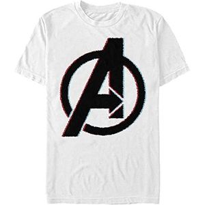 Marvel Avengers Classic - Avenger 3D Unisex Crew neck T-Shirt White L