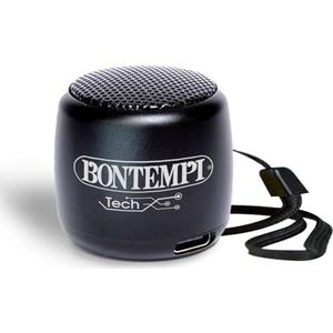 Bontempi | Draadloze mini-luidspreker, kleur zwart, eenvoudige en snelle draadloze verbinding, ideaal voor feestjes en kinderen, 300 x 200 x 195 mm