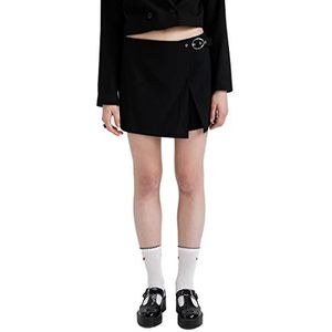 DeFacto Super Skinny Jeans High Waist Damesbroek, Strecth Jeggings met hoge taille, zwart, 42