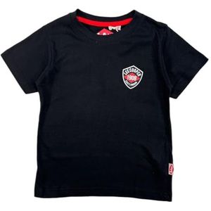 Lee Cooper, T-shirt, jongens, meisjes, (4-14 jaar), poloshirt, tanktop, overhemd, bedrukt, kleding, uniseks, kinderen, sport, ademend, model GLC121209 TS S2-12A, zwart, Zwart, 12 Jaar