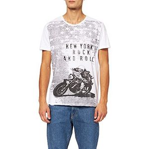 KEY LARGO Heren CONTROL ronde T-shirt, White (1000), S