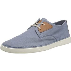 Clarks Gereld Tie Sneakers voor heren, Blauw Textiel, 44 EU