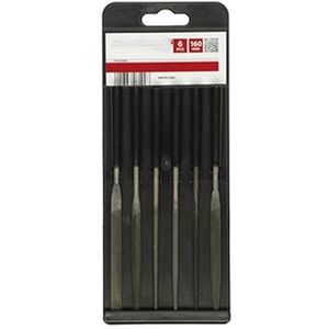 Set met 6 naaldvijlen, lemmet 80 mm
