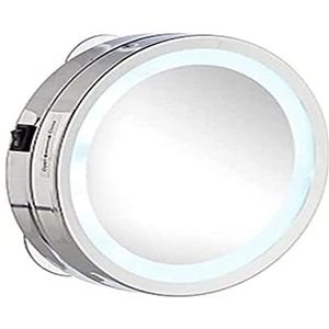 Vergrotingsspiegel met led-zilver, 16,5 x 4 x 16,5 cm