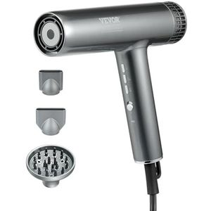 VEVOR Haardroger, 3,0 miljoen negatieve ionen, 98.000 omw/min borstelloze motor, 3 temperaturen en 3 snelheden, haardroger met sproeiers en diffuser voor thuis en onderweg