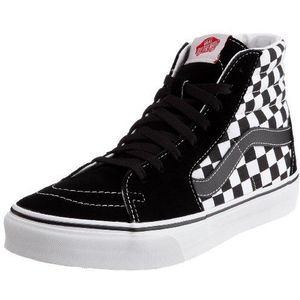 Vans Sk8-hi Checker Sneaker voor volwassenen, uniseks, Zwart Dambord True Wit, 39 EU