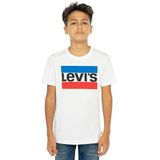 Levi'S Kids Sportswear Logo Tee voor jongens, 10-16 jaar, Wit, 10 Jaar