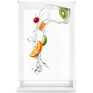 Blindecor Digitale keuken | transparant rolgordijn met digitale print | WaterFruit | 110 x 180 cm (breedte x hoogte) stofgrootte 107 x 175 cm | rolgordijnen