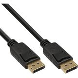 InLine® 17133P DisplayPort-kabel, zwart, vergulde contacten, 0,3 m