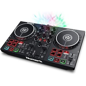 Numark Party Mix II - DJ-draaitafel met LED-verlichting, geluidskaart en DJ-mixer met Serato DJ Lite en Algoriddim djay Pro AI