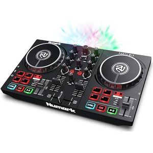 Numark Party Mix II - DJ-draaitafel met LED-verlichting, geluidskaart en DJ-mixer met Serato DJ Lite en Algoriddim djay Pro AI