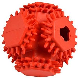 Kauwspeelgoed kubus, voor lekkernijen, diameter 10 cm, rood