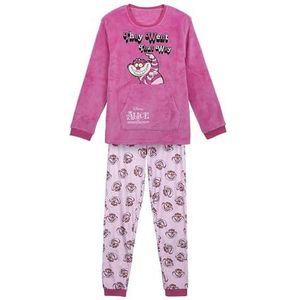 Disney Pyjama, kleur roze, maat XL, 2-delige lange pyjama - Alice in Wonderland - origineel product, Roze, XL