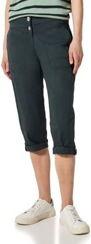 Capri Broek - Slate Khaki - Knoopdetails - Steekzakken - Ritssluiting