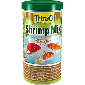 Tetra Pond Shrimp Mix - Snack voor vijvervissen van natuurlijke garnalen en gammarus, rijk aan eiwitten, 1 l blik