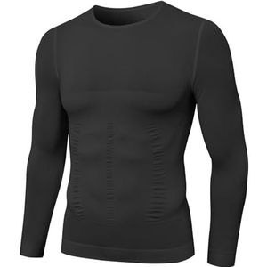 MEETYOO T-shirt voor heren, Zwart, S