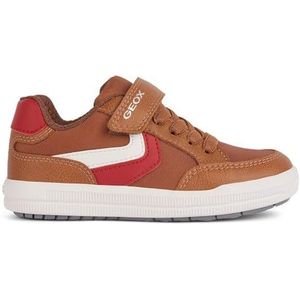 Geox J Arzach Boy A Sneaker, bruin/rood, 34 EU, Brown Red, 34 EU