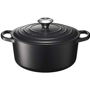 Le Creuset Signature Gietijzeren Braadpan Met Deksel, Ø 24 Cm, 4,2 L, Rond, Geschikt Voor Alle Warmtebronnen (Incl. Inductie), Zwart