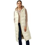 Extra lang gewatteerd vest, snow cream, 34