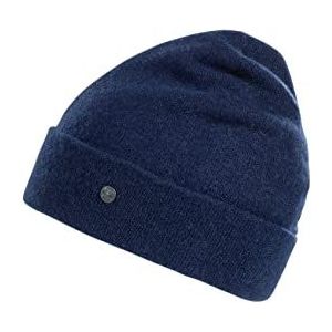 BICKLEY + MITCHELL Heren Cashmere Merino Blend Turncuff Mens 1205-01-12-33 Beanie Hoed, Navy, One Size