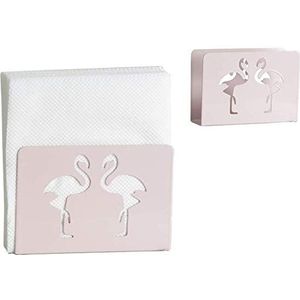 B and B Servethouder Flamingo, meerkleurig, eenheidsmaat