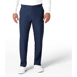 WonderWink 5355SNAVYSMS W123 heren platte voorkant Cargo Pocket broek, marine korte S maat